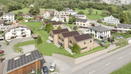 Neubau-Reihenhäuser in Sennwald